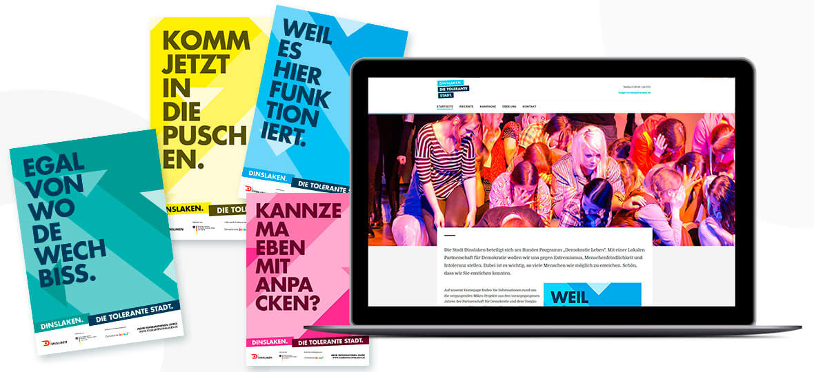 Tolerantes Dinslaken - Projekte 2017 - Kampagnenstand und Homepage